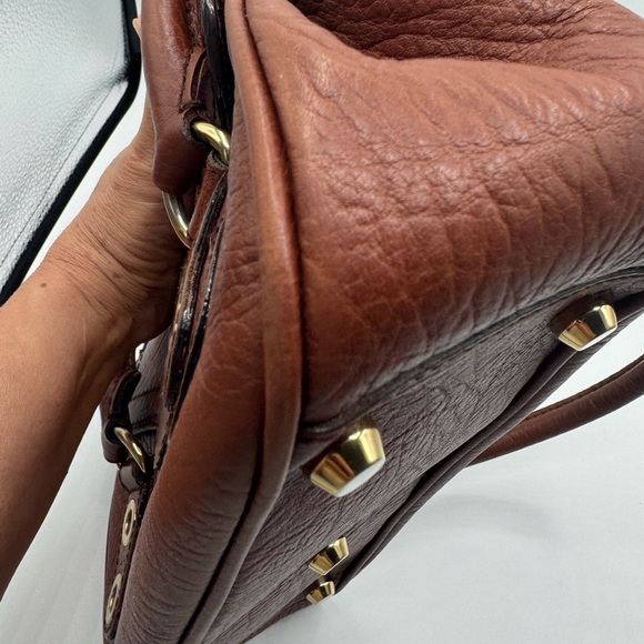 Authentic Vintage All leather Dolce & Gabbana Flap Hand  Bag Brown W Dust Bag - Picture 15 of 16